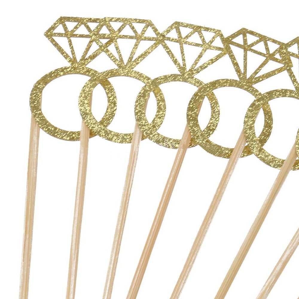 20 Que Cắm Trang Trí Bánh Đính Đá Lấp Lánh