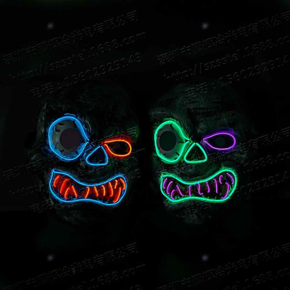 Mặt Nạ Kinh Dị Halloween Bắt Mắt Mặt Nạ Đầu Ma Bộ Xương Cả Người Đạo Cụ Đáng Sợ Biểu Diễn Múa Mặt Nạ Pvc