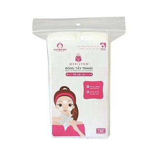 Bông tẩy trang bề mặt mịn Bông Bạch Tuyết (180 Miếng), hàng thanh lý công ty