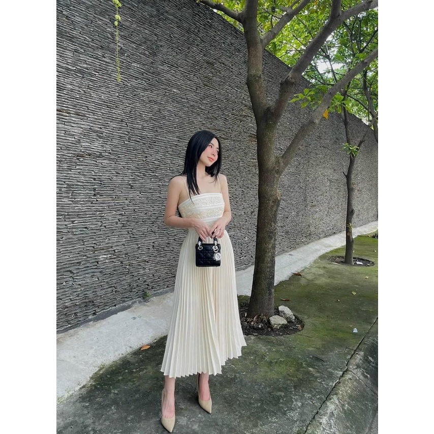 Đầm maxi 2s dập ly