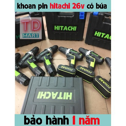 MÁY KHOAN PIN HITACHI 26V 3 Chế Độ ( Có Búa )