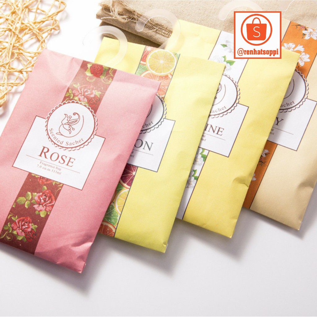 Túi thơm treo tủ quần áo, treo phòng, xe hơi mùi hương lavender, hoa hồng, hoa nhài -anhsonnd18