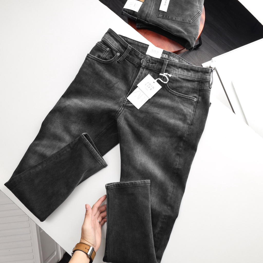 Quần Jean dài màu xám nam