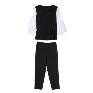 Set bộ áo tay bồng thắt eo sang chảnh