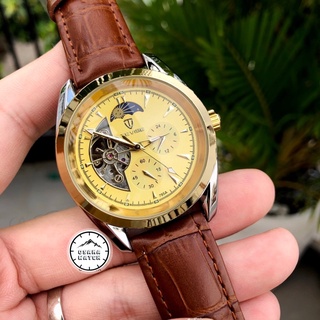 Đồng Hồ Nam Cơ Tự Động TEVISE T795A Dây Da Đen Chính Hãng