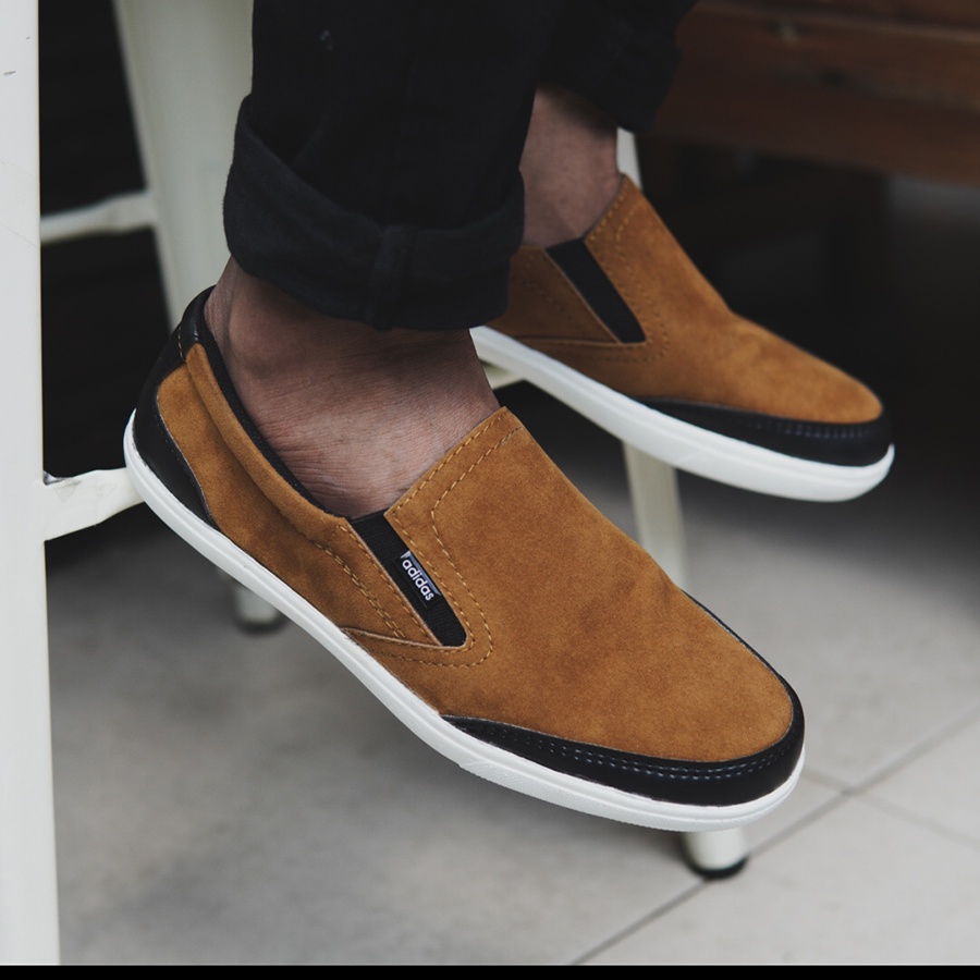 ADIDAS Giày Lười Da Lộn Thời Trang Cho Nam