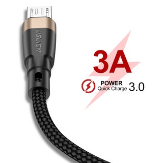USLION 1M 3A Fast Charging Micro USB Cable for Xiaomi Redmi Samsung  Cord Android Micro usb Cable
