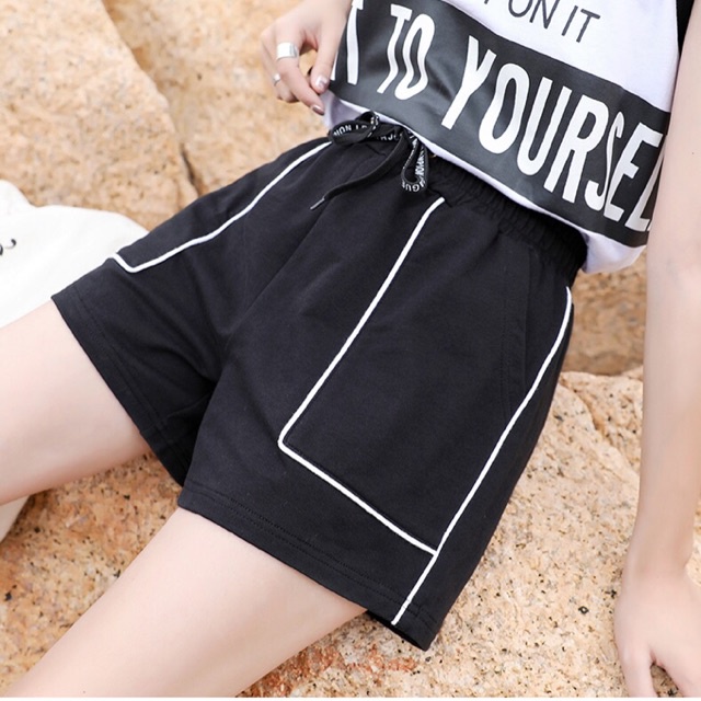 Quần Short Nữ Phối Sọc Siêu Đẹp