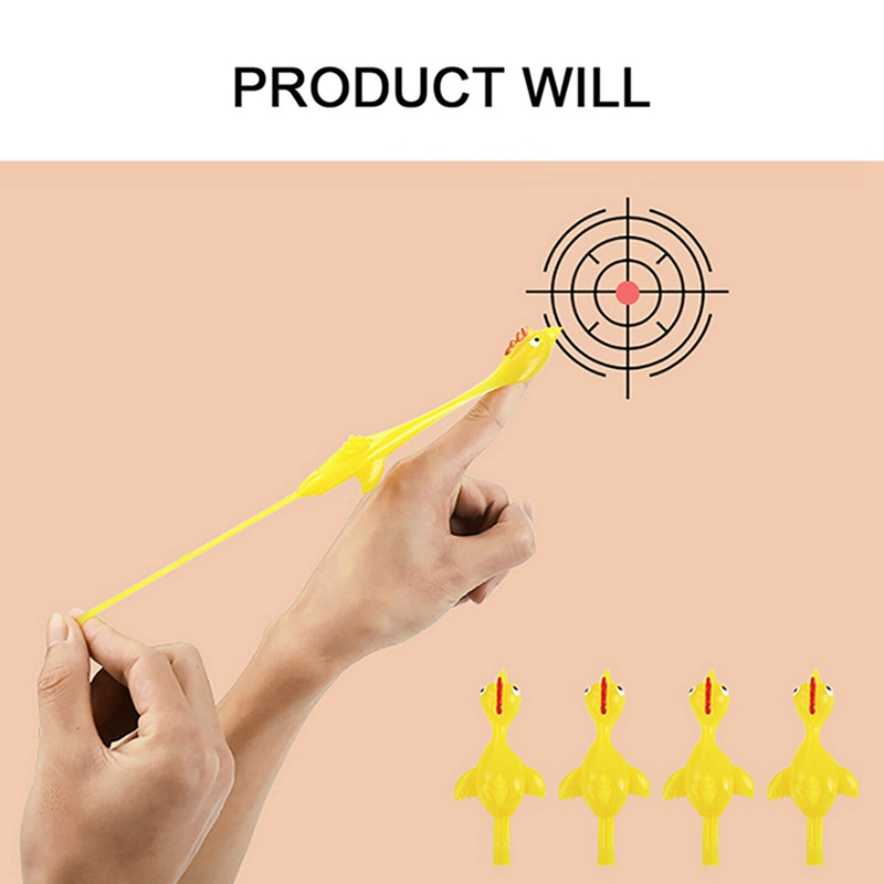 Set 3 đồ chơi gà bay đeo ngón tay bằng cao su vui nhộn