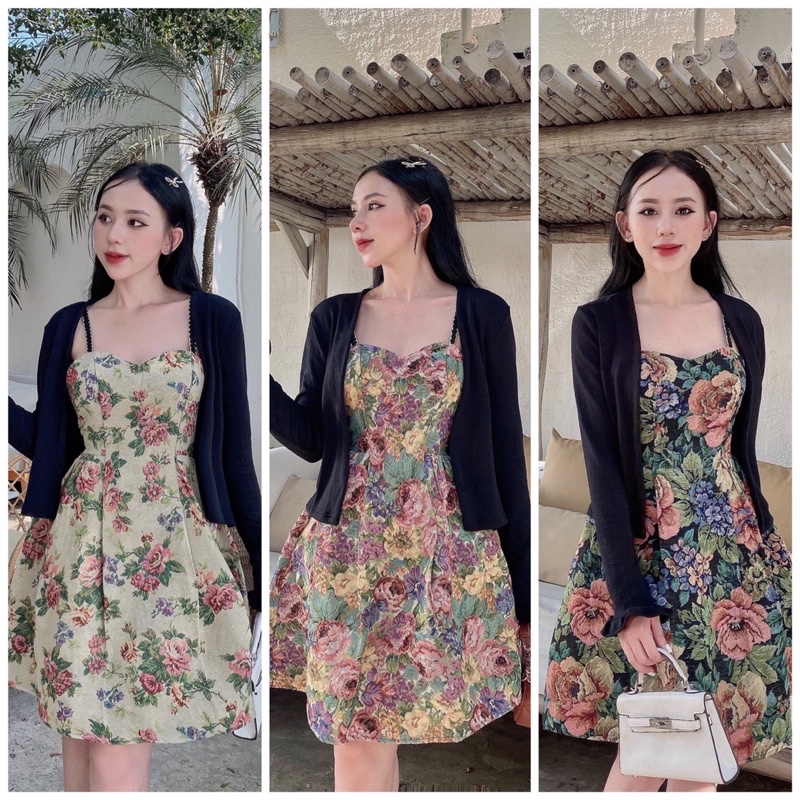 SET BỐ HOA KÈM ÁO size S/M - Pinkger Clothing