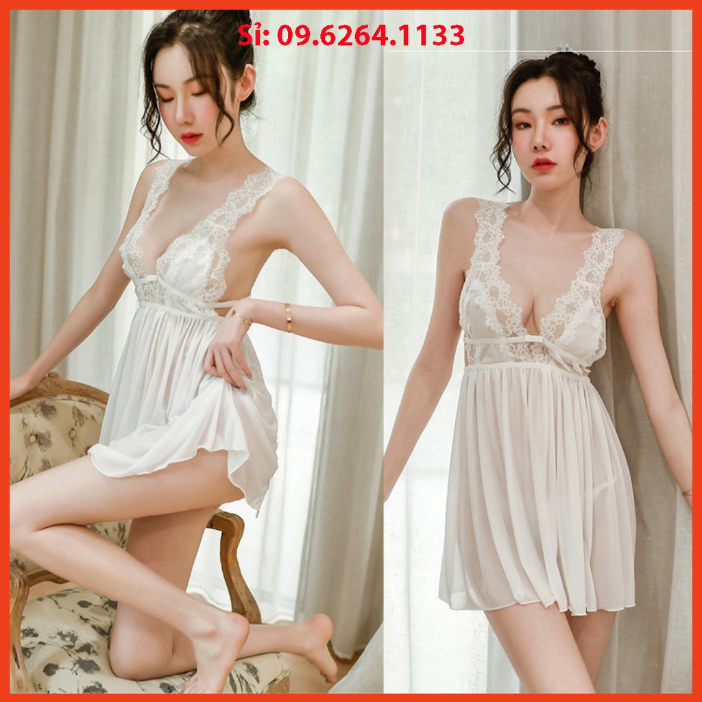 [HÀNG QC CAO CẤP] Đồ ngủ sexy quyến rũ chồng chất voan thun lụa đẹp giá rẻ nhất Giá rẻ nhất