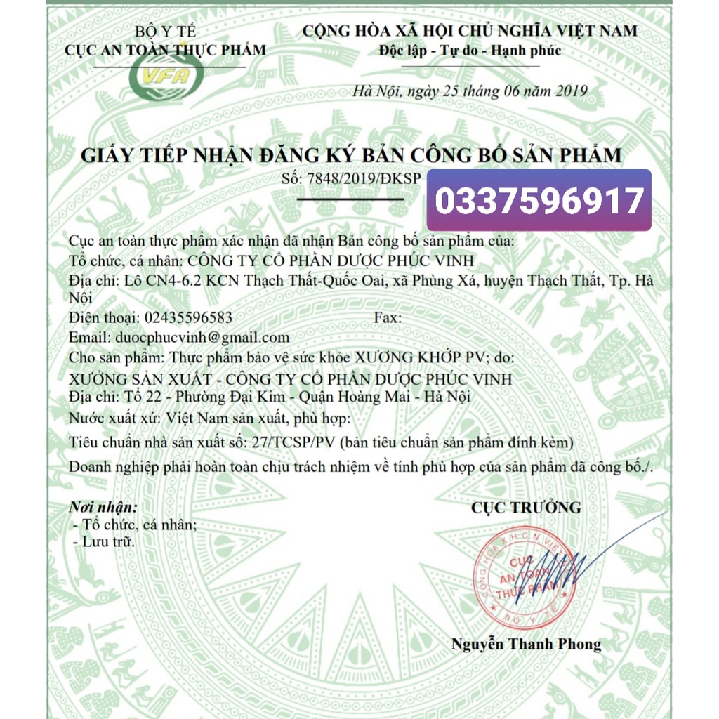 XƯƠNG KHỚP PV - HỖ TRỢ TÁI TẠO SỤN KHỚP - THOÁI HÓA KHỚP - LỌ 60 VIÊN