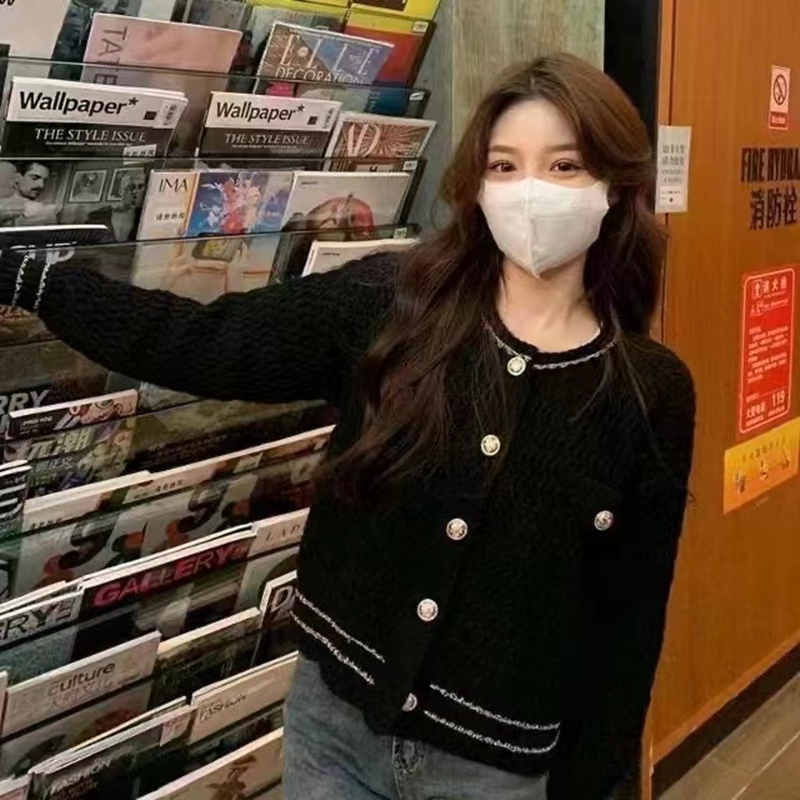 Áo khoác cardigan SUXI dệt kim tay dài màu sắc thanh lịch cho phái nữ