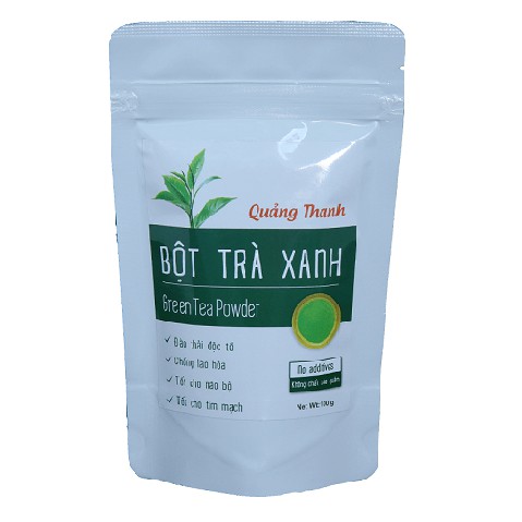 BỘT TRÀ XANH QUẢNG THANH (100g)-Bột trà xanh sấy lạnh-Trà xanh sấy lạnh-Bột trà xanh nguyên chất-Trà xanh nguyên chất