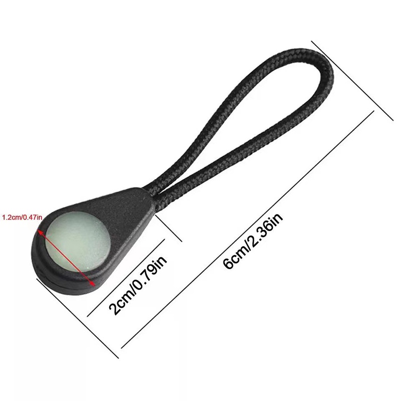 Set 5 Phụ Kiện Đánh Dấu Dạ Quang Bằng PVC Có Dây Kéo Cho Túi Xách