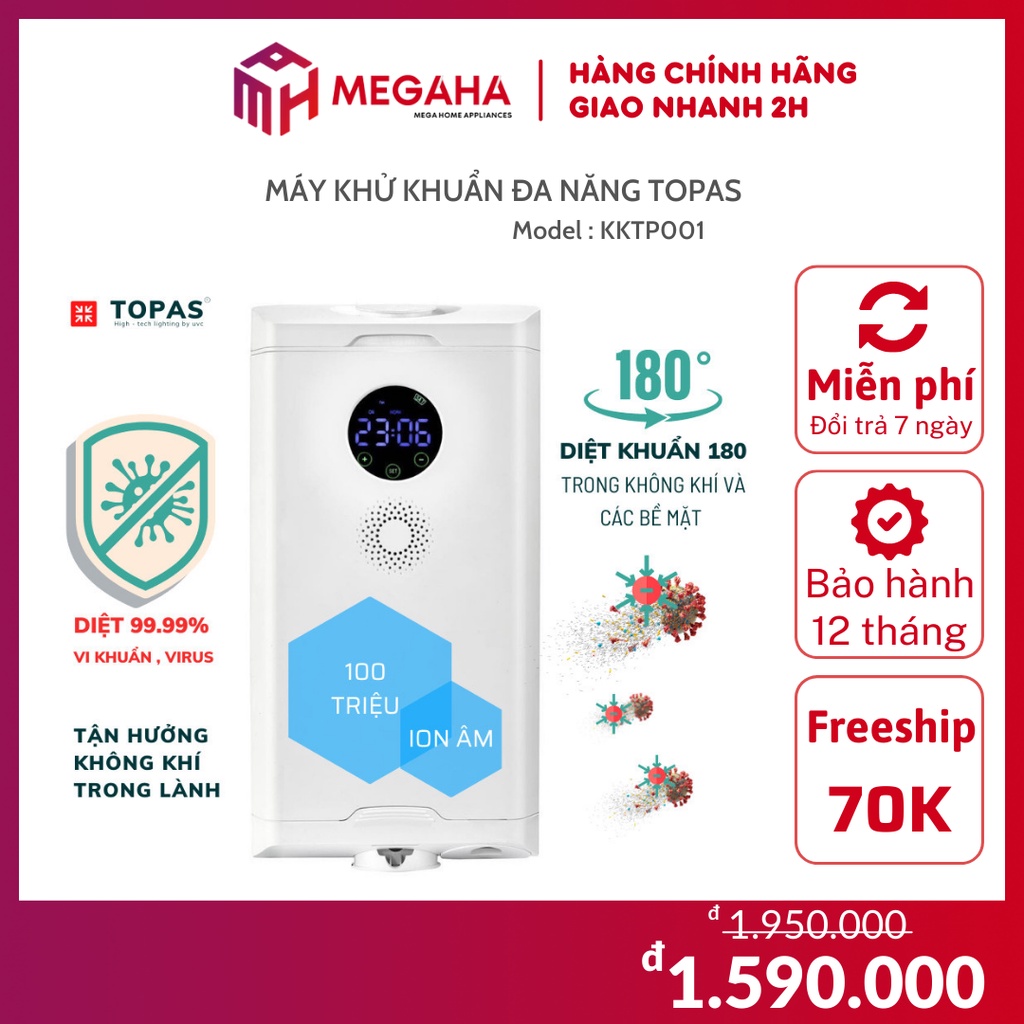 Máy khử khuẩn đa năng 3 trong 1 Topas - MKKT1 - MEGAHA