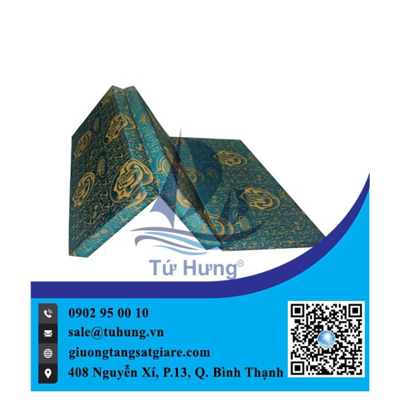 Nệm bông Hàn Quốc 1m6 dày 5cm nệm gấp 3