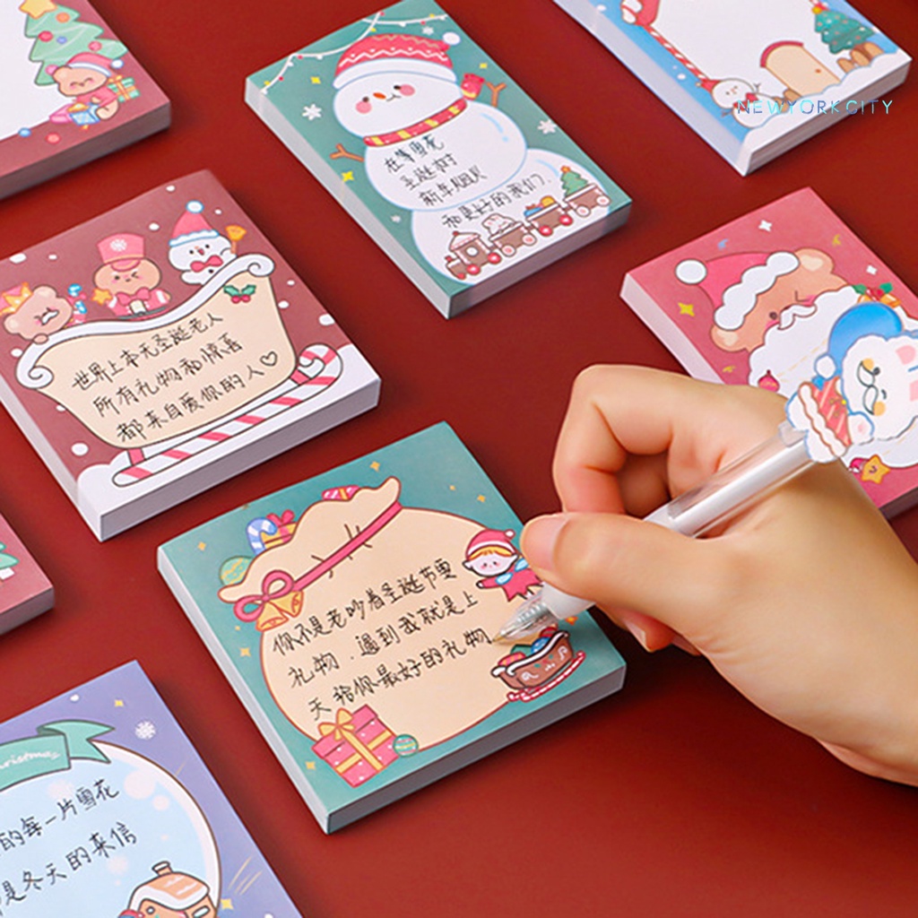 Giấy Ghi Chú Tự Dính Họa Tiết Hoạt Hình Giáng Sinh