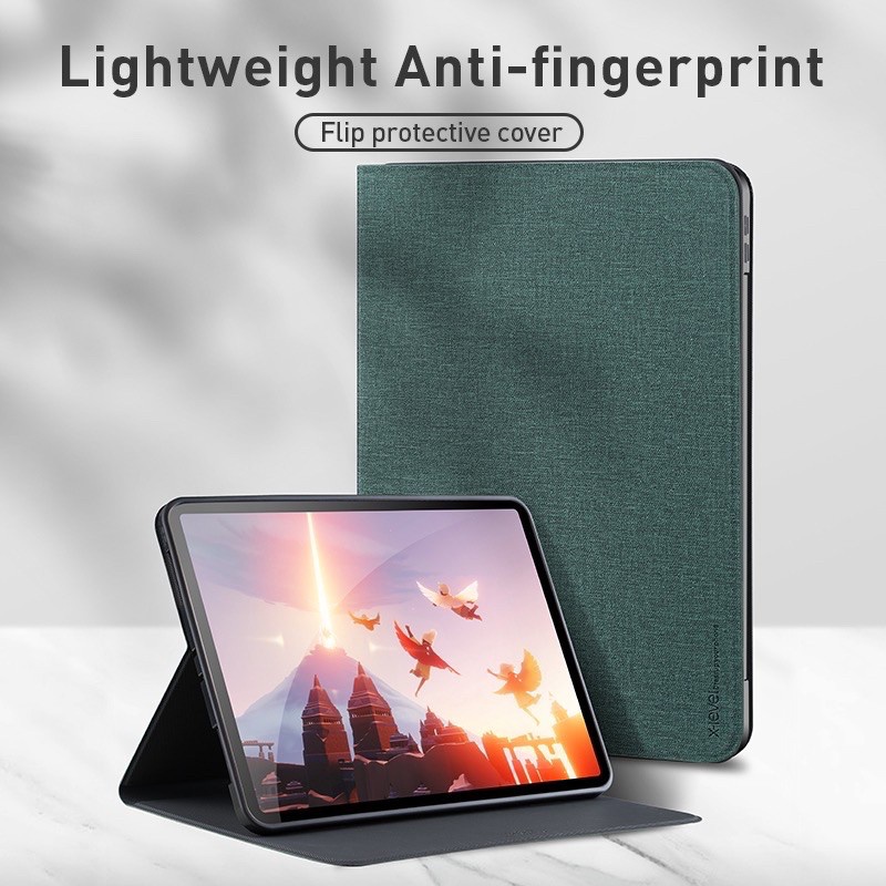 Bao da X-Level vải cho IPad Mini 4,5,Mini 6, lưng TPU thoát nhiệt chống sốc.