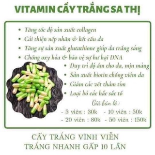 Vitamin cấy trắng sa thị combo 5 viên
