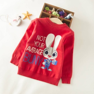 Áo len 2 lớp hình thỏ cho bé gái