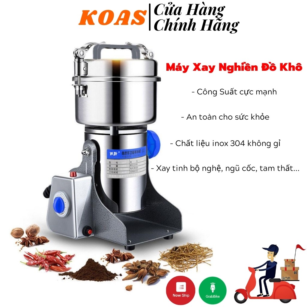 Máy Xay Đồ Khô Nghiền Tinh Bột Nghệ Ngũ Cốc Tam Thất Loại 800g