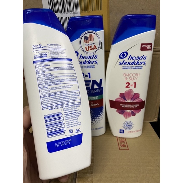 [ Chính Hãng ] Dầu Gội &amp; Xả Head &amp; Shoulders 2in1 380ml/400ml Hàng Mỹ