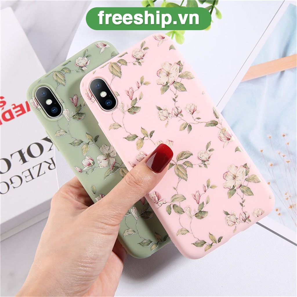 ốp lưng iphone phong cách hoa nhẹ nhàng ốp iphone 7plus 8 plus 6 plus xsmax 11 promax 12promax