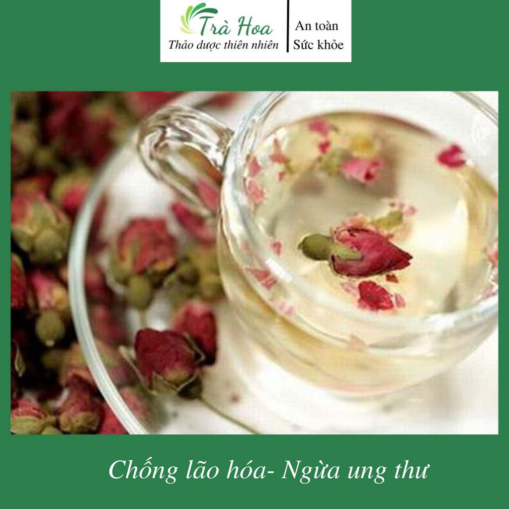 Trà hoa hồng, hoa hồng khô trắng da, giảm mụn Trà Hoa Cô Ba