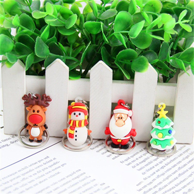 Móc khóa Silicon Pvc hình cây thông giáng sinh sáng tạo cho PS1003