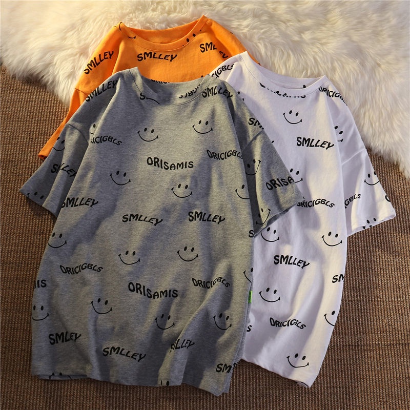 Áo Thun Ngắn Tay Dáng Rộng Kiểu Vintage Nhật Bản Hợp Mùa Hè