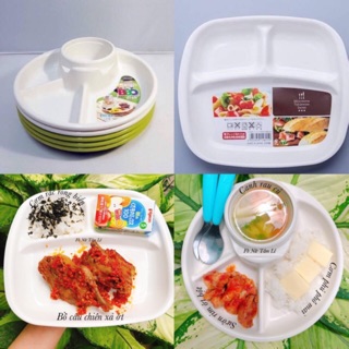 Khay ăn dặm tròn chia ngăn BLW Inomata (Nhật Bản)