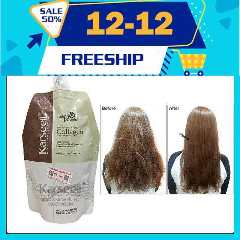 Ủ tóc collagen Karseell 500ml - siêu mượt phục hồi tóc hư tổn  ( 100% có tem cod chống giả)-[ Chỉ Bán Sỷ ]
