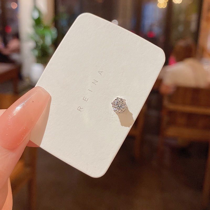 Ins Bông Tai Nam Châm Hình Ốc Sên Đính Đá Zircon Cao Cấp Đơn Giản Cá Tính Phong Cách Ins Cho Nữ