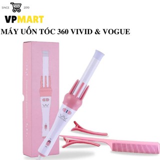 Máy uốn tóc 360 vivid & vogue ⚜️ freeship⚜️máy uốn tóc mini xoay 360 độ thiết kế 4 thanh cuốn to