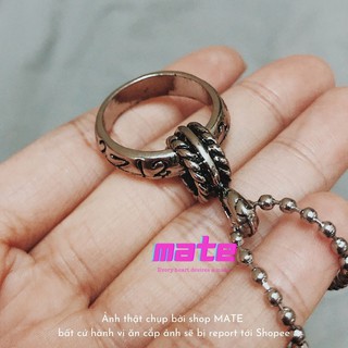 HOT TIKTOK Dây chuyền titan phối nhẫn cá tính - vòng cổ titan nam nữ thép siêu bền không gỉ unisex