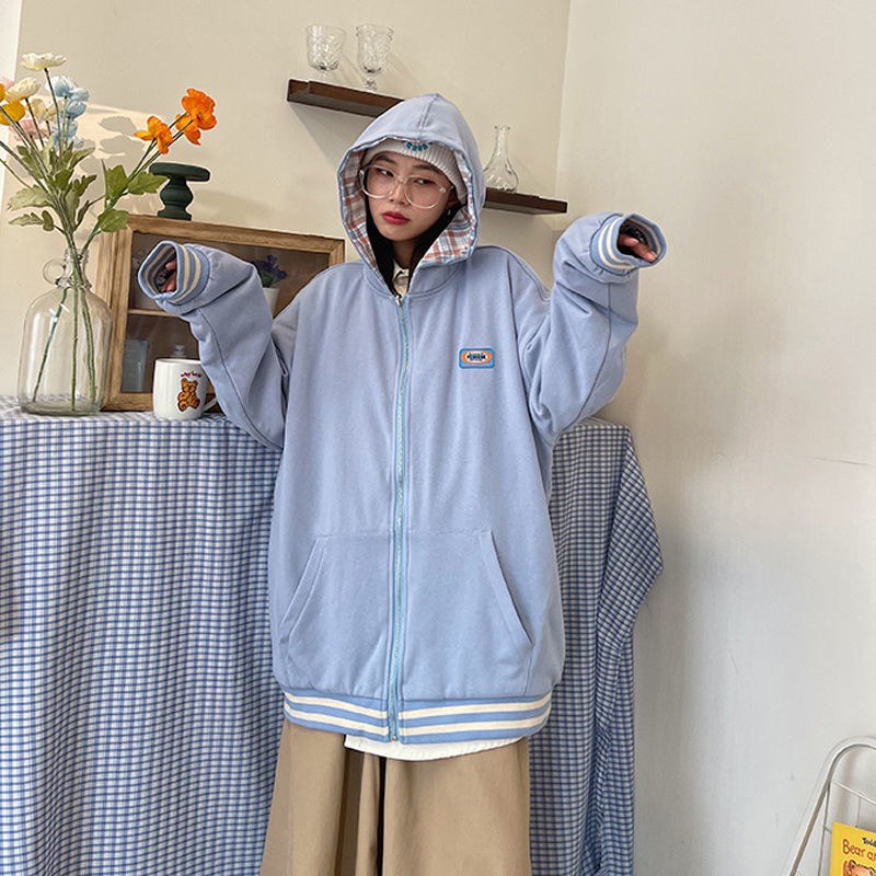 Áo Khoác Ca Rô Hai Mặt Phong Cách Hàn Quốc 2021 Cho Nữ | BigBuy360 - bigbuy360.vn