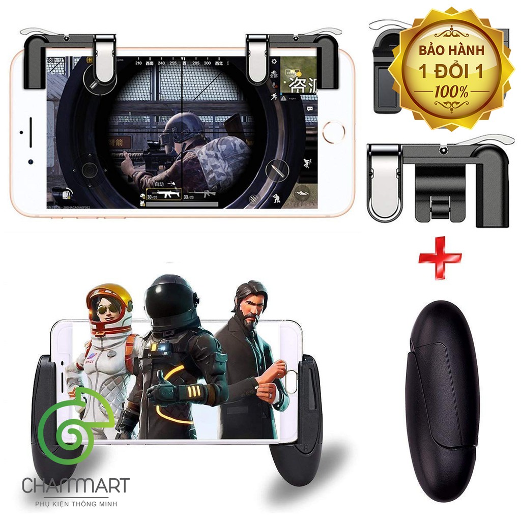 COMBO PUBG Tay cầm chơi game trứng và nút bấm chơi Pubg dòng Odog thép không rỉ