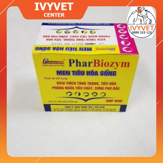 Men Tiêu Hóa Sống Pharbiozym Cho Chó Mèo 10 Gói