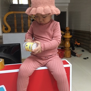 Freeship 99k TQ_Bộ cotton len xuất hàn bé gái