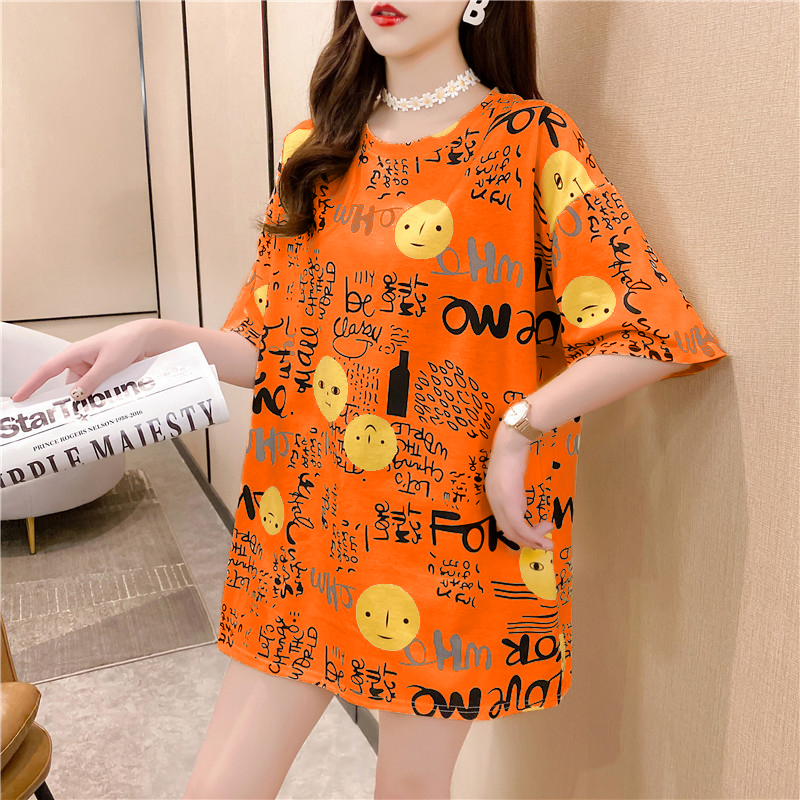 2021 Women's Blouse Summer Short sleeve T shirt Fashion Clothing Round Neck Student Tees/ Clothes Tees