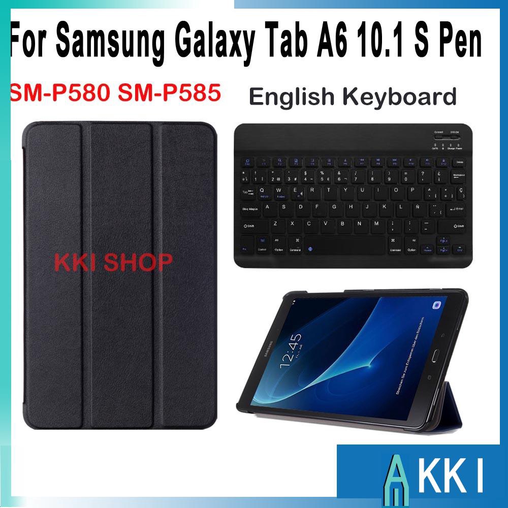 Bao Da Máy Tính Bảng Tích Hợp Bàn Phím Cho Samsung Galaxy Tab A A6 10.1 2016 With S Pen Sm-P580 Sm-P585 P580 P585 Ốp