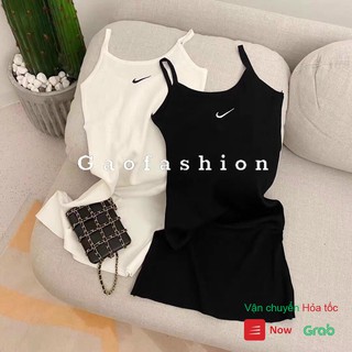 Váy body 2 dây hot hit/ Váy hai dây in logo trước ngực