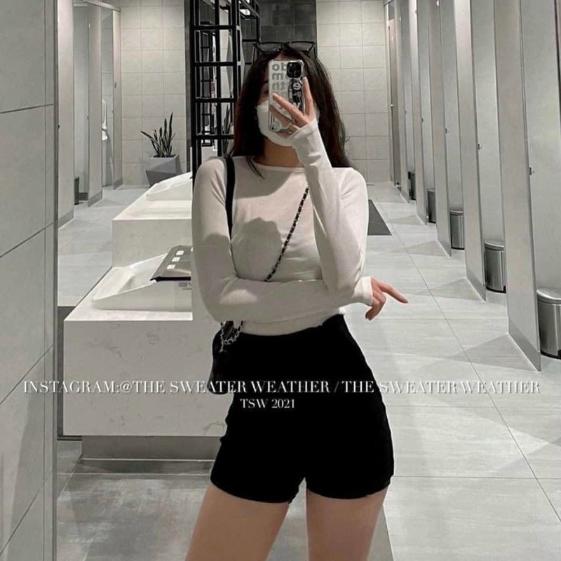 Legging cuộn nữ Zara xuất dư, quần đùi cộc ôm mùa hè co giãn hách dáng basic dễ phối đồ