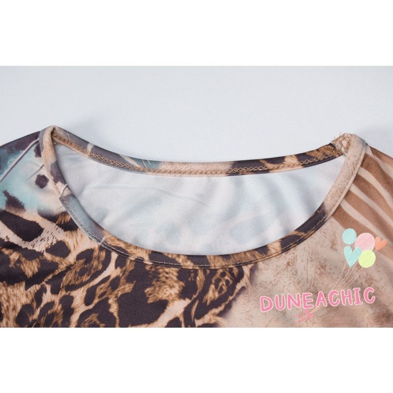 DUNEA Đầm Sát Nách Cổ Tròn In Hình Nghệ Thuật Thời Trang Đi Biển Trẻ Trung Cho Nữ