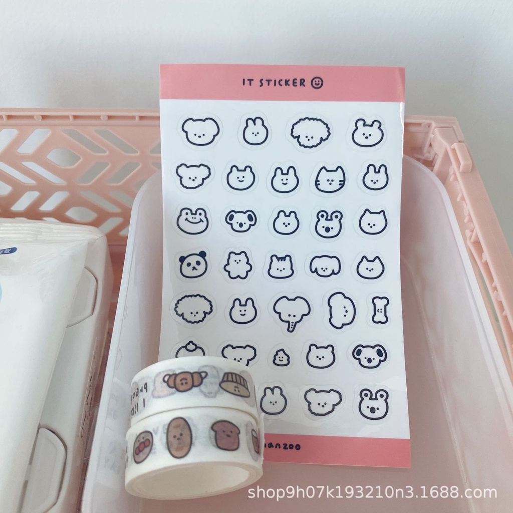 Sticker Miếng Dán Trang Trí HynBee Họa Tiết Vẽ Tay Phong Cách Hàn Quốc Dùng Trang Trí Điện Thoại, Bullet Journal