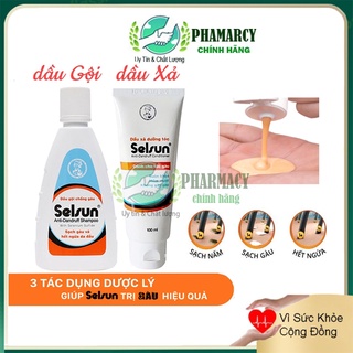 [CHÍNH HÃNG] Combo dầu gội xả ngăn rụng tóc sạch gàu ngứa tinh chất trà xanh ô liu nguyên chất SELSUN chai 100ml