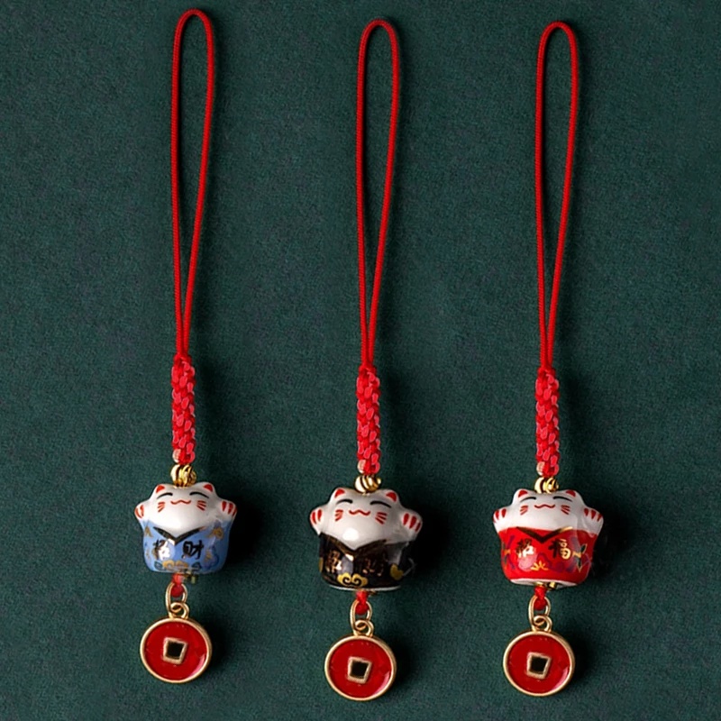 Móc Khóa Hình Mèo May Mắn Nhật Bản Dễ Thương