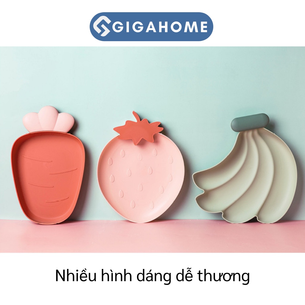 Đĩa, Khay Trái Cây Đựng Hoa Quả, Đồ Ăn Dặm Hình Cà Rốt Trang Trí Decor Bàn GIGAHOME 9378