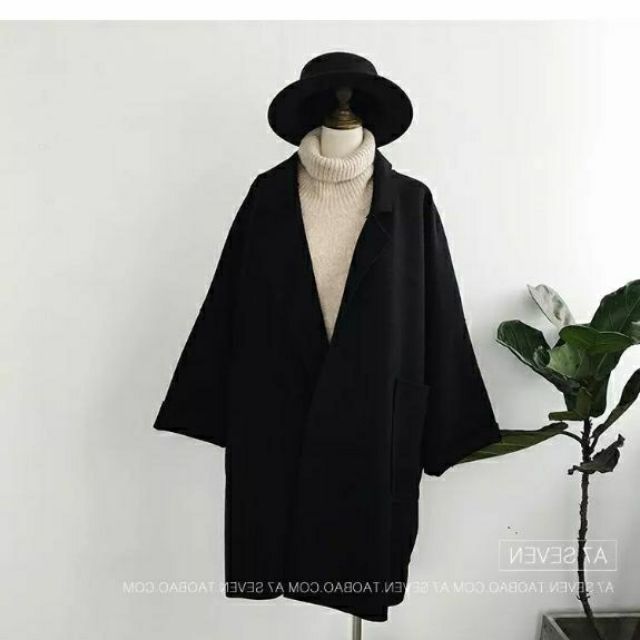 Áo Khoác Nữ Dạ Ép dáng Kimono